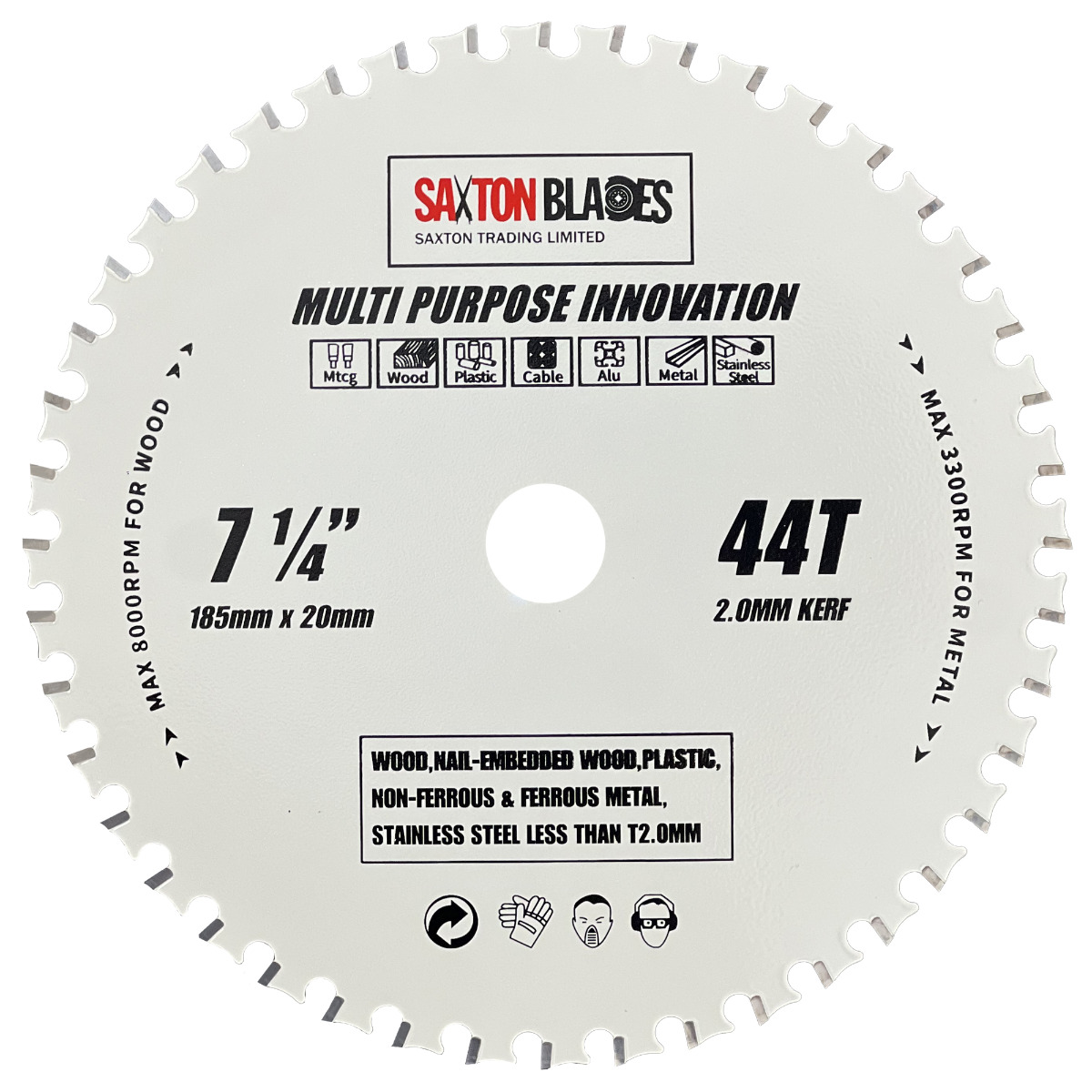 TCT Multi Purpose Innovation Circular Saw Blade 185mm x 44T x 20mm Bore