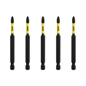 5 x Saxton 89mm PZ1 Magnetic Impact Screwdriver Driver Bits Set