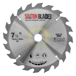 Flat Top Grind TCT Circular Saw Blade 185mm x 20T x 20mm Bore (16mm ring)