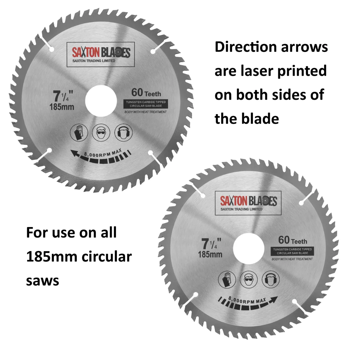 ビーコン185 Beacon 185-103 Wood 185mm/103g TCT Circular Blade 185mm x 60T x 30mm Bore | Saxton Blades