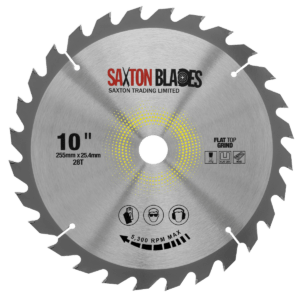 Flat Top Grind TCT Circular Saw Blade 255mm x 28T x 25.4mm Bore