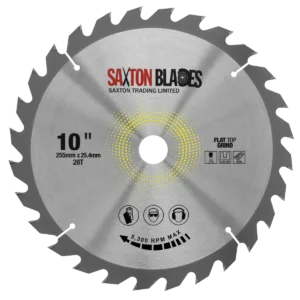 Flat Top Grind TCT Circular Saw Blade 255mm x 28T x 25.4mm Bore