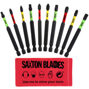 10 x Saxton 89mm PZ1 PZ2 PZ3 PH1 PH2 PH3 TX20 TX25 TX30 TX40 Magnetic Impact Screwdriver Driver Bits Set