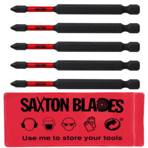 5 x Saxton 89mm PH1 Magnetic Impact Screwdriver Driver Bits Set