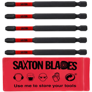 5 x Saxton 89mm PH3 Magnetic Impact Screwdriver Driver Bits Set