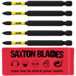 5 x Saxton 89mm PZ1 Magnetic Impact Screwdriver Driver Bits Set