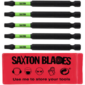 5 x Saxton 89mm Torx TX25 Magnetic Impact Screwdriver Driver Bits Set