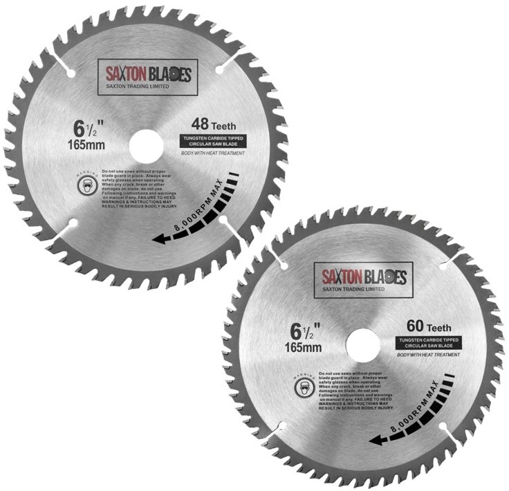 Tct190mXA 2 x Saxton TCT Circular houten zaagblad 190 mm Pack a voor