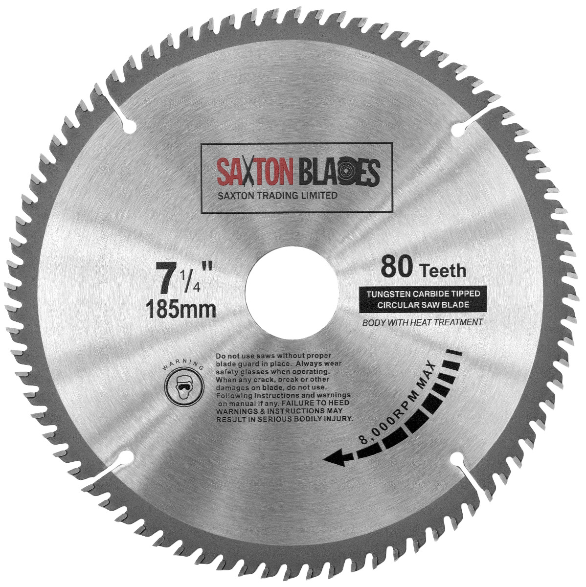 Saxton TCT18540T20B TCT Circular Saw Blade 185mm X 40 Teeth X 20mm Bore 16mm Ring | At B&Q - View #3