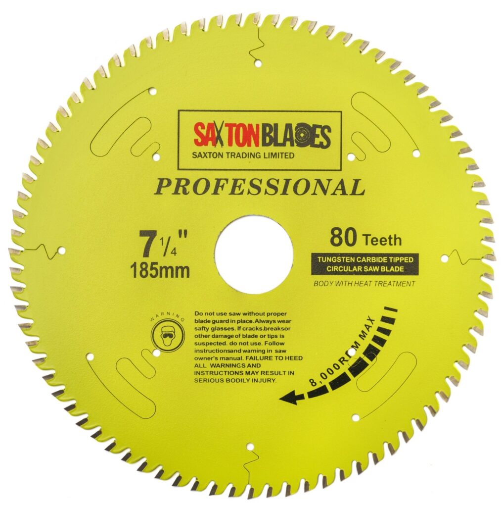 Lame Scie Circulaire Saxton TCT 210mm 100 Dents - Compatible Festool Bosch Makita Dewalt