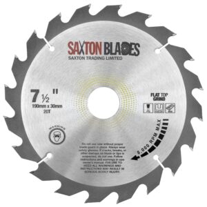 Flat Top Grind TCT Circular Saw Blade 190mm x 20T x 30mm Bore