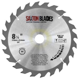 Flat Top Grind TCT Circular Saw Blade 210mm x 24T x 25.4mm Bore