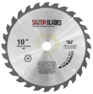 Flat Top Grind TCT Circular Saw Blade 255mm x 28T x 25.4mm Bore