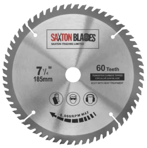 TCT Circular Blade 185mm x 60T x 20mm Bore (16mm ring)