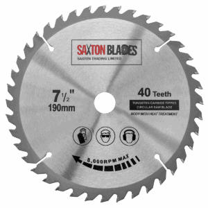 TCT Circular Blade 190mm x 40T x 20mm Bore (16mm ring)