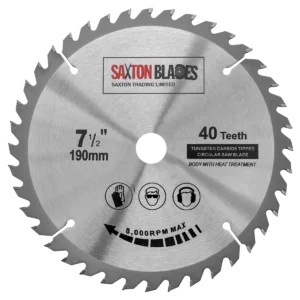 TCT Circular Blade 190mm x 40T x 20mm Bore (16mm ring)