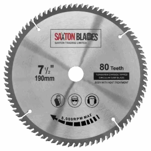 TCT Circular Blade 190mm x 80T x 20mm Bore (16mm ring)